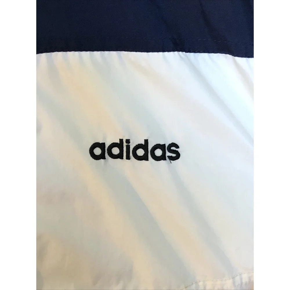 Vintage Adidas Tracksuit Windbreaker Jacket Men's Sz XL Navy Blue Retro